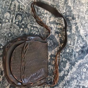 Patricia Nash chocolate brown leather handbag